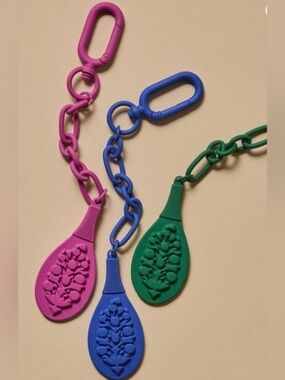 NWOT Free People Court Charm Keychains Magenta Pink